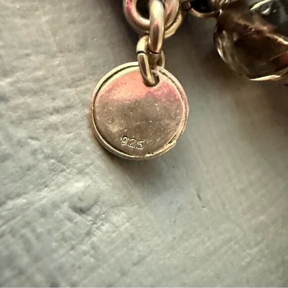 Silpada 925 Sterling Silver Smoky Quartz Beaded Bracelet - Picture 4 of 10